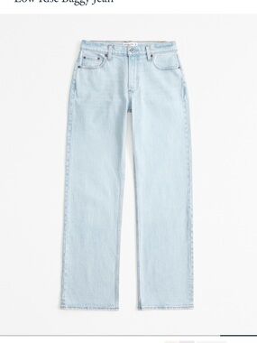 Abercrombie Light Wash womens Low-Rise Baggy Jeans size 30 Long